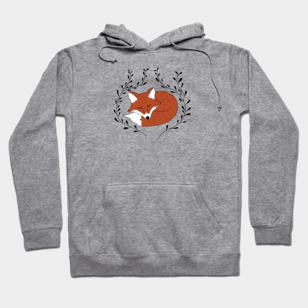 Sleeping fox Hoodie by WhiteRave